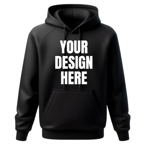 Black Pullover Hoodie for Custom Design